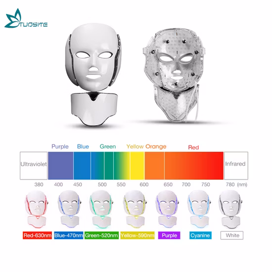 Новейшая технология PDT, 7-цветная светотерапия, светодиодная маска для лица