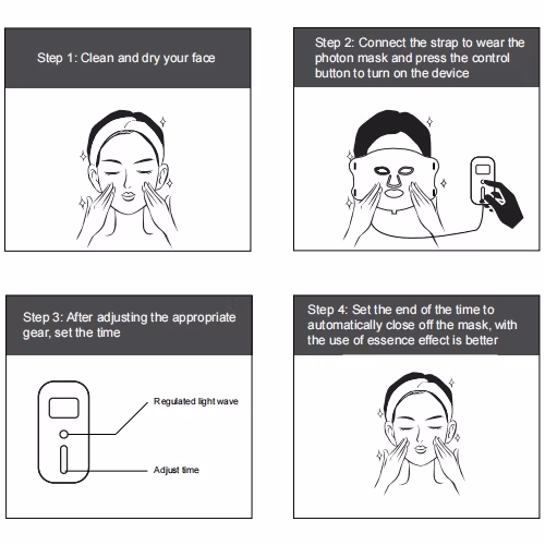 Красочная маска для лица, салон красоты, уход за кожей лица, светодиодное устройство для светотерапии