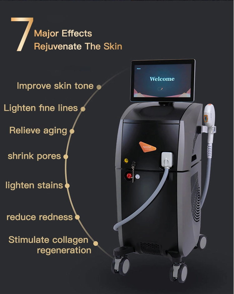 Black Gold Dpl Opt IPL Skin Rejuvenation Acne Therapy Hair Removal Device for Beauty Salon