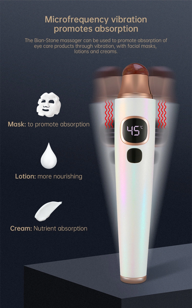 Newly Mini Wireless Electric 4D Roller Smart Massage Heads Sonic Vibration Multifunctional Cold Eye Massager Pen