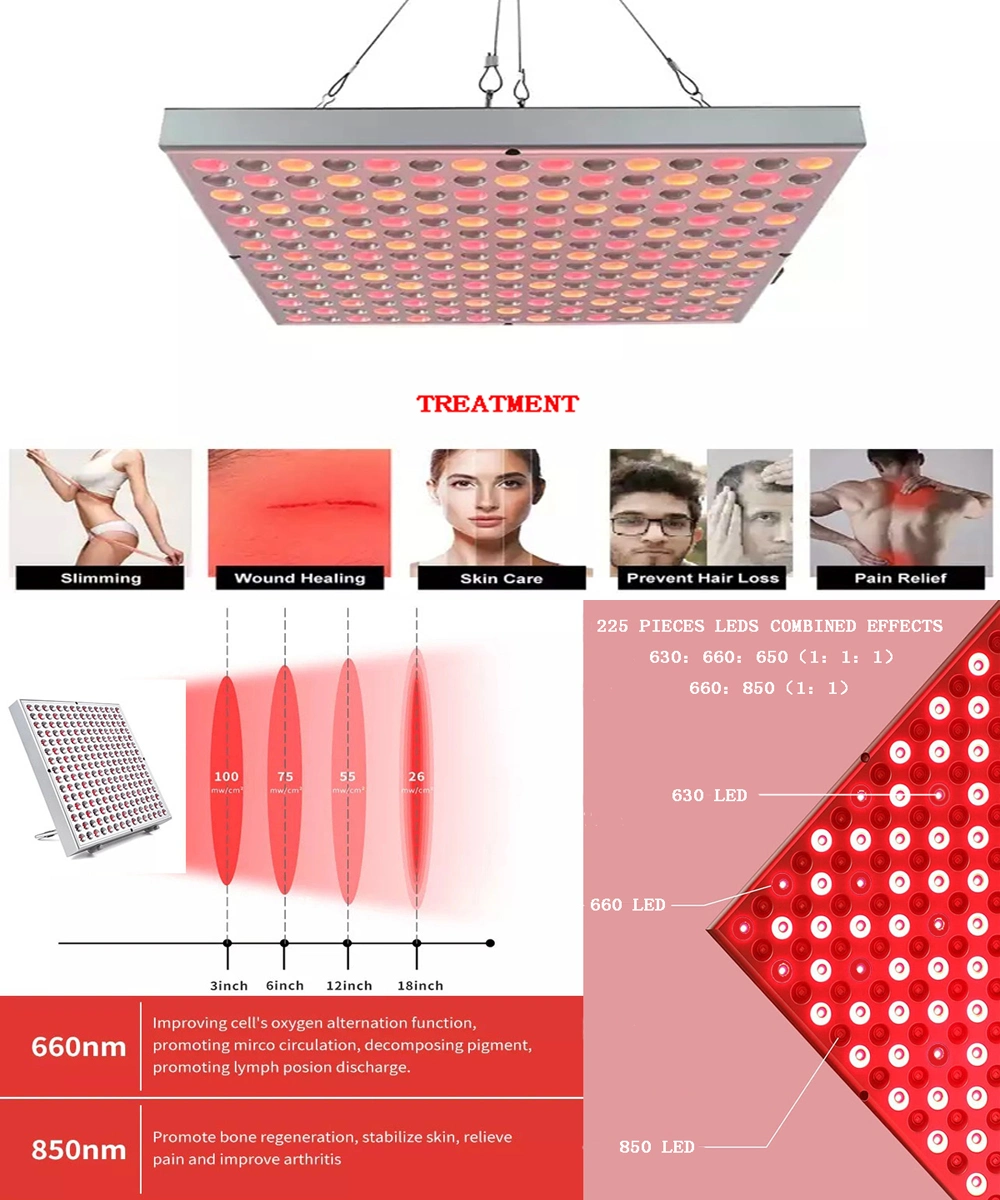 Medical Grade Red LED Light Therapy Phototherapy 660nm 850nm Beauty Treatment for Skin Care Red LED Light Therapy Machine